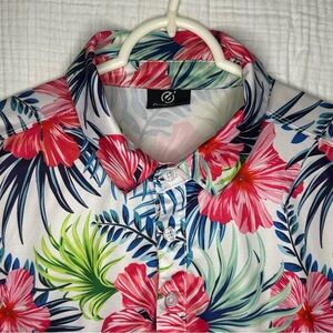 Green Side Golf Aloha Spring Hawaiian Tropical Men’s Polo Golf Shirt 22”x28” L